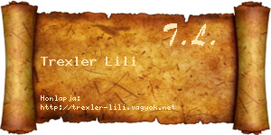 Trexler Lili névjegykártya